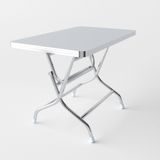  Bộ bàn inox chữ nhật DELI 700x1200mm 4 ghế dựa 