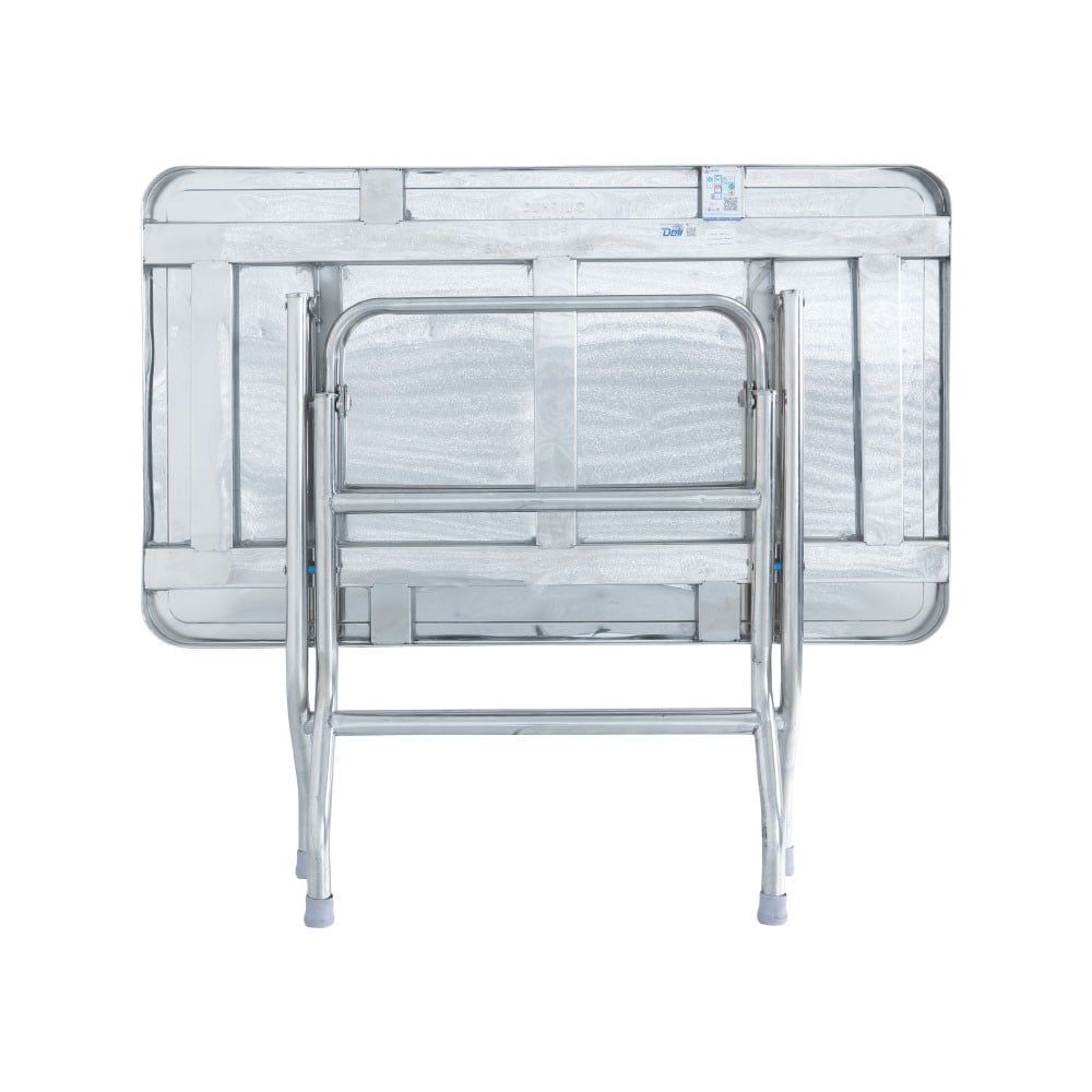  Bộ bàn inox chữ nhật DELI 700x1200mm 4 ghế dựa 