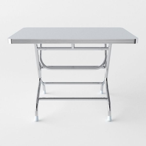 Bộ bàn inox chữ nhật DELI 700x1200mm 4 ghế dựa - Nội Ngoại Thất Inox Nhựa - Qui Phúc - quiphuc.com