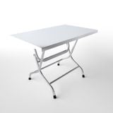  Bộ bàn inox chữ nhật DONA 700 x 1200mm 4 ghế dựa inox 