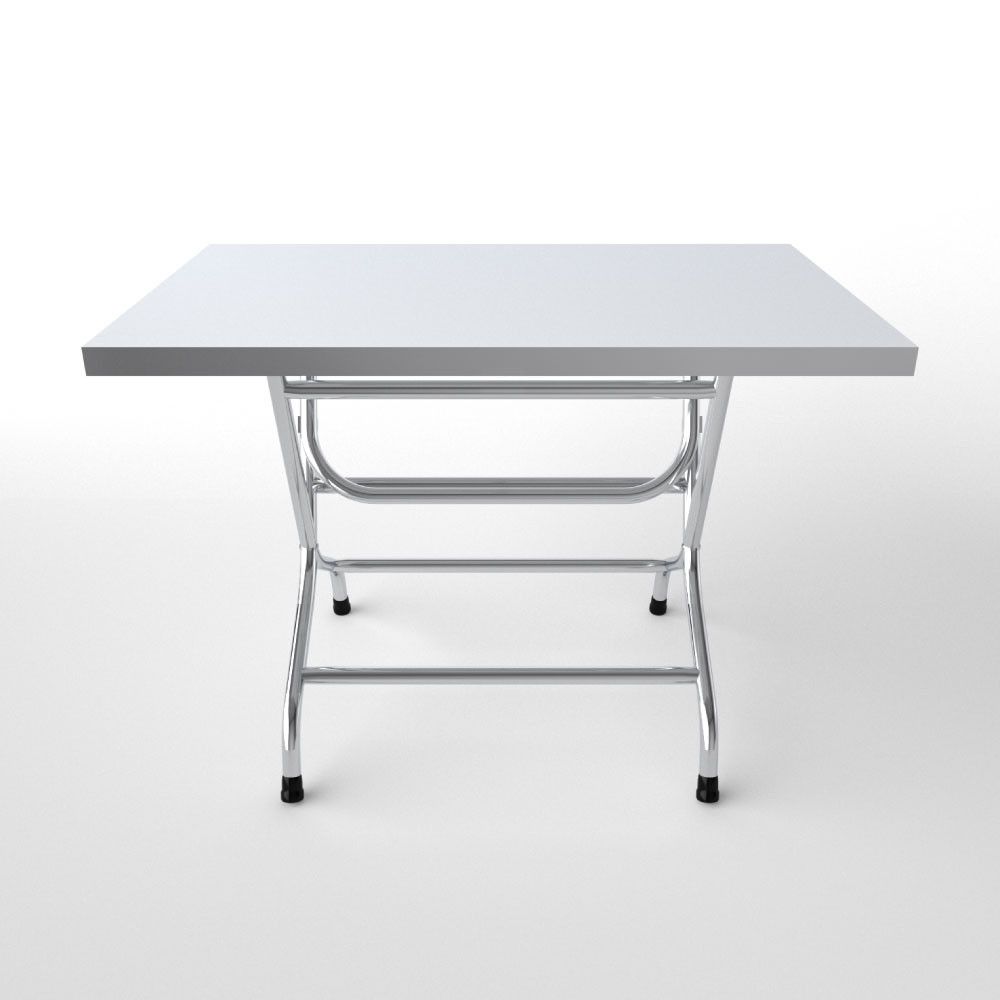  Bộ bàn inox chữ nhật DONA 700 x 1200mm 4 ghế dựa inox 