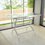  Bộ bàn inox chữ nhật FELIX 4 ghế dựa inox 