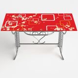  Bộ bàn kiếng chân Mickey/Mai đỏ - 6 ghế 