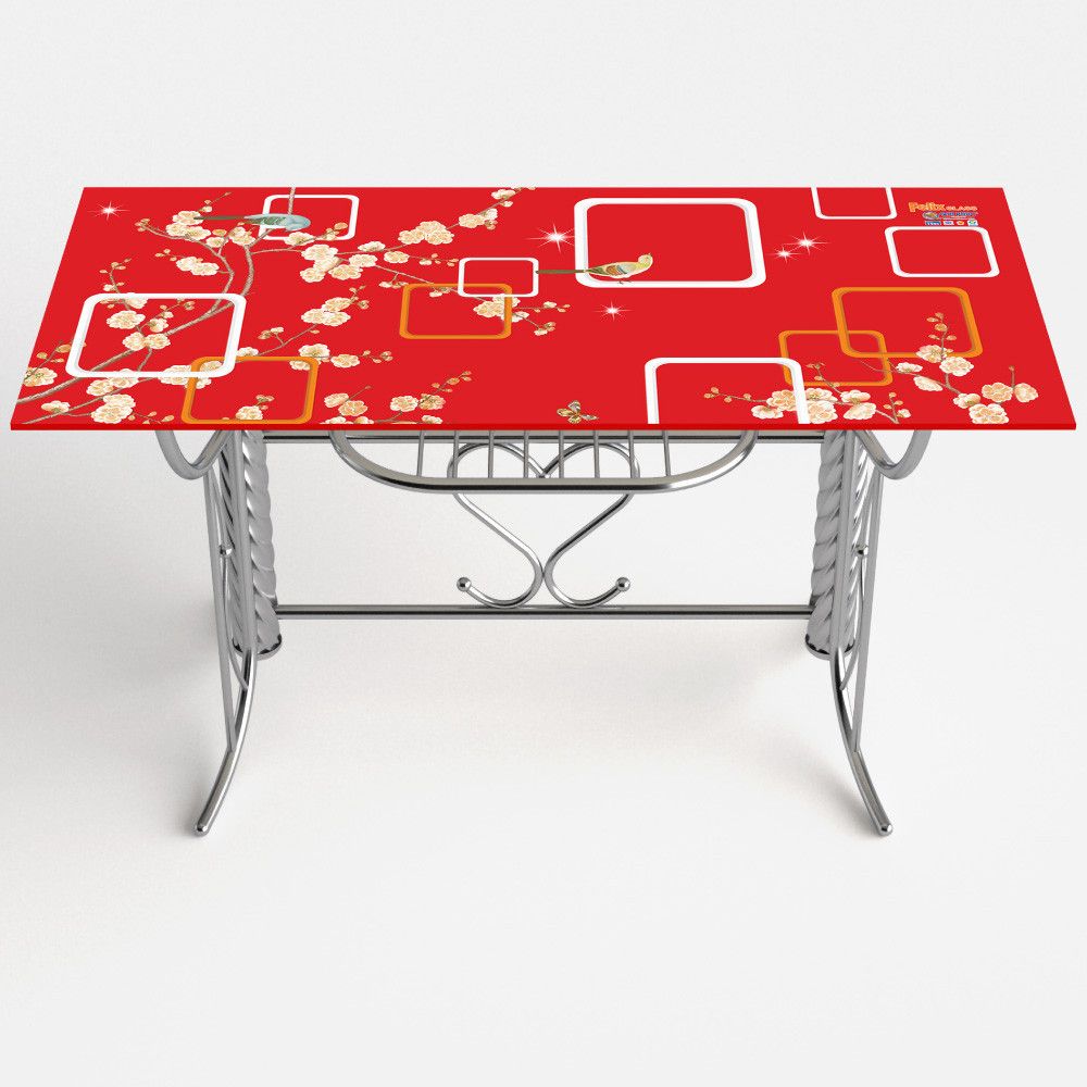  Bộ bàn kiếng chân Mickey/Mai đỏ - 6 ghế 