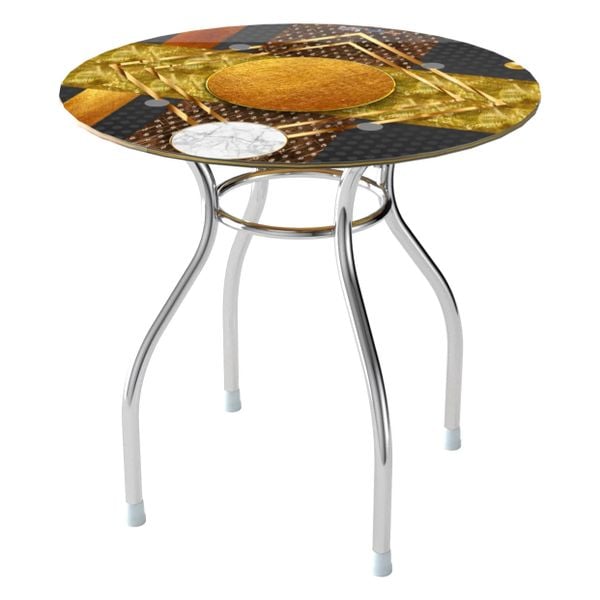 Bộ bàn kiếng DELI 8 tấc chân PISA - 4 ghế DONA Cali Plus - Nội Ngoại Thất Inox Nhựa - Qui Phúc - quiphuc.com