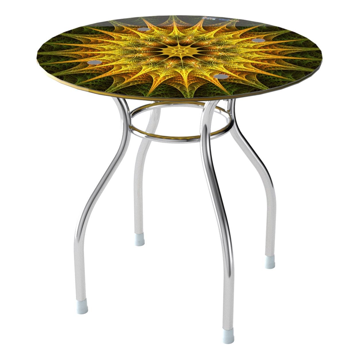  Bộ bàn kiếng DELI 8 tấc chân PISA - 4 ghế DONA Cali Plus 