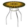 Bộ bàn kiếng DELI 8 tấc chân PISA - 4 ghế DONA đu đủ - Nội Ngoại Thất Inox Nhựa - Qui Phúc - quiphuc.com