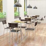  Bộ bàn kiếng DELI 6 tấc chân Eiffel - 4 ghế DELI Clever 