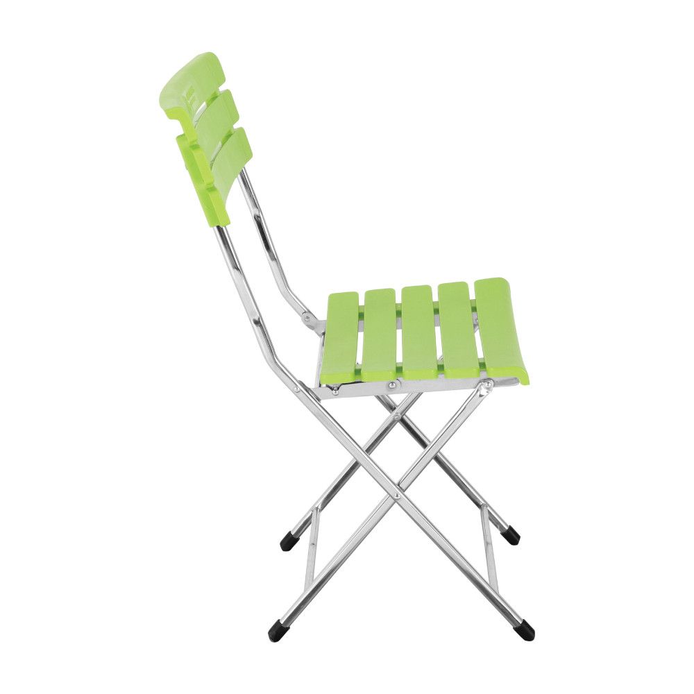  Bộ bàn kiếng 6 tấc chân 1 trụ inox - 4 ghế xếp nhựa 8 nan cao 