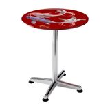  Bộ bàn kiếng 6 tấc chân 1 trụ inox - 4 ghế xếp nhựa 8 nan cao 