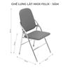Ghế lưng lật inox FELIX - Nội Ngoại Thất Inox Nhựa - Qui Phúc - quiphuc.com