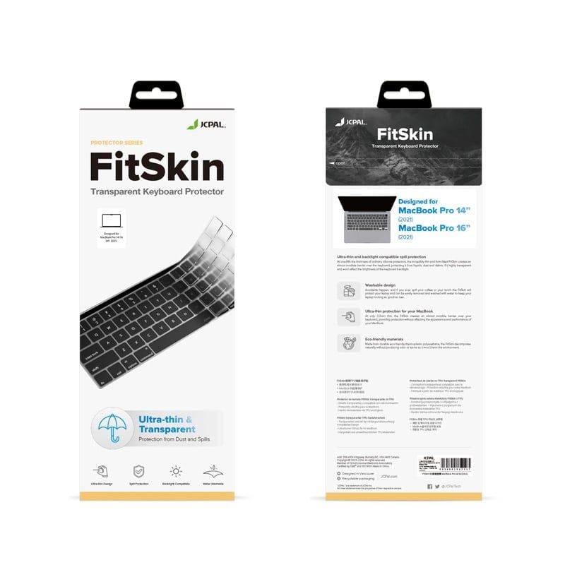  Phủ phím JCPAL Fitskin TPU Macbook Pro 14