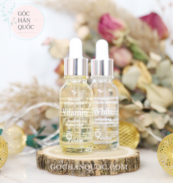  SET AMPOULE SIÊU DƯỠNG TRẮNG CHỐNG LÃO HOÁ 9WISHES DOUBLE WHITE 