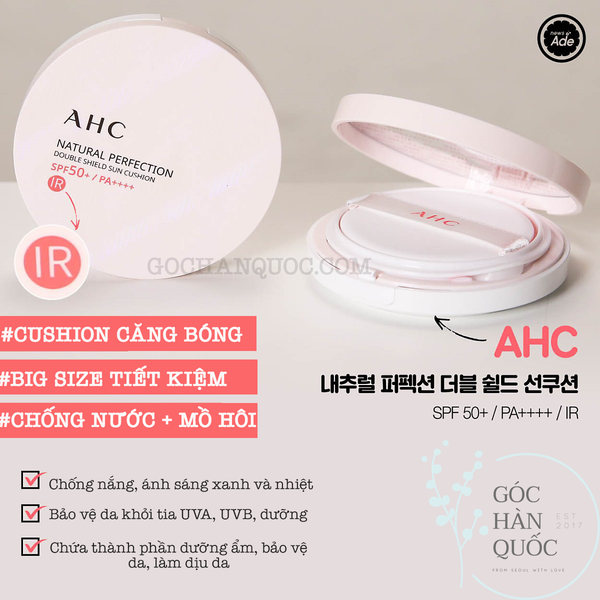  CUSHION CHỐNG NẮNG AHC DOUBLE SHIELD SUN CUSHION 