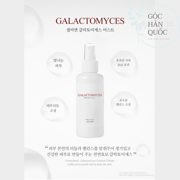  XỊT KHOÁNG DƯỠNG TRẮNG CELLBN GALACTOMYCES 150ML 