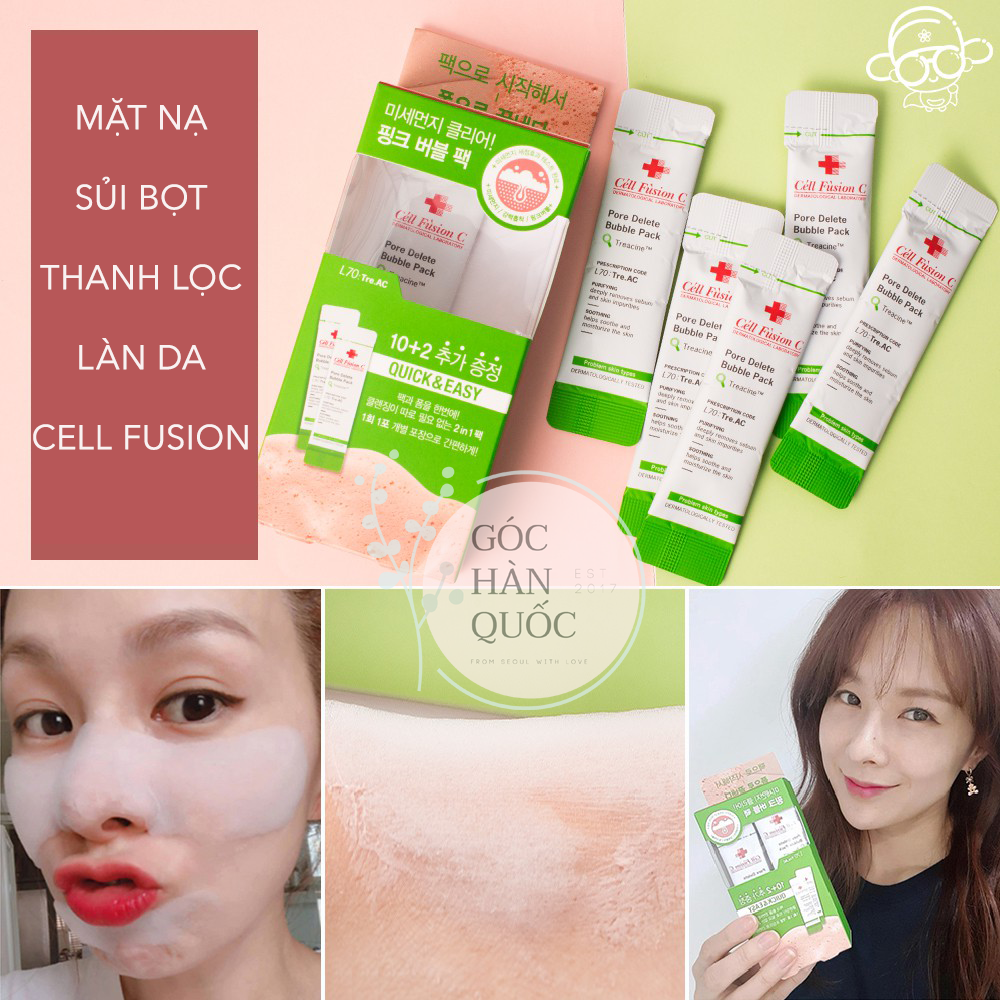  Mặt nạ sủi bọt làm sạch thải độc da Cell Fusion C Pore Delete Bubble Pack 