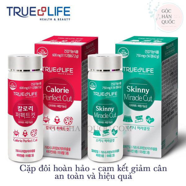  Set Viên Uống Hỗ Trợ Giảm Cân Tan Mỡ Bụng Truelife 