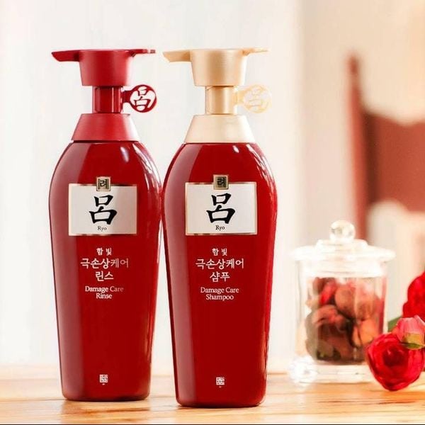  Bộ Gội Xả Ryo Damage Care  Màu Đỏ 500ml 