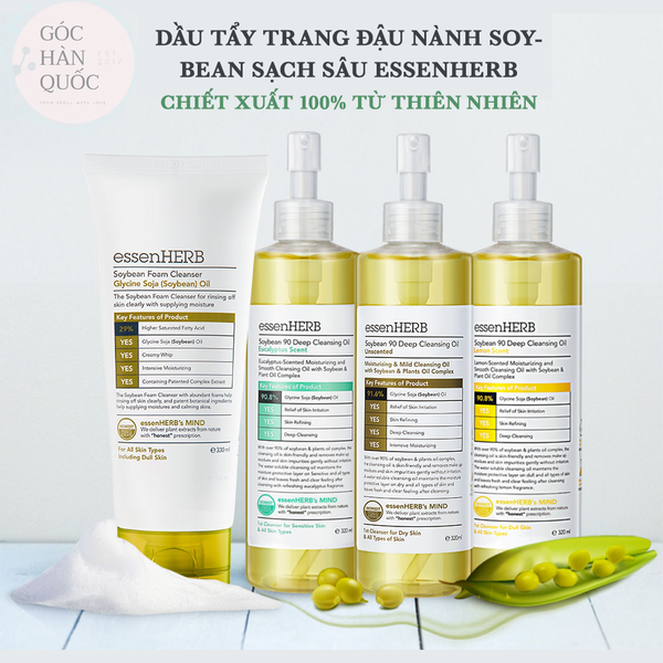  Dầu Tẩy Trang EssenHerb Soybean 90 Deep Cleasing Oil 320ml 