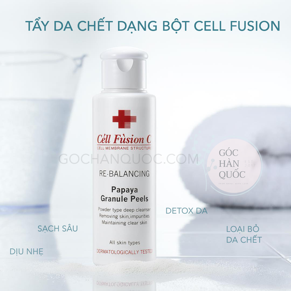  BỘT TẨY DA CHẾT CELL FUSION C RE-BALANCING PAPAYA GRANULE PEEL 150G 