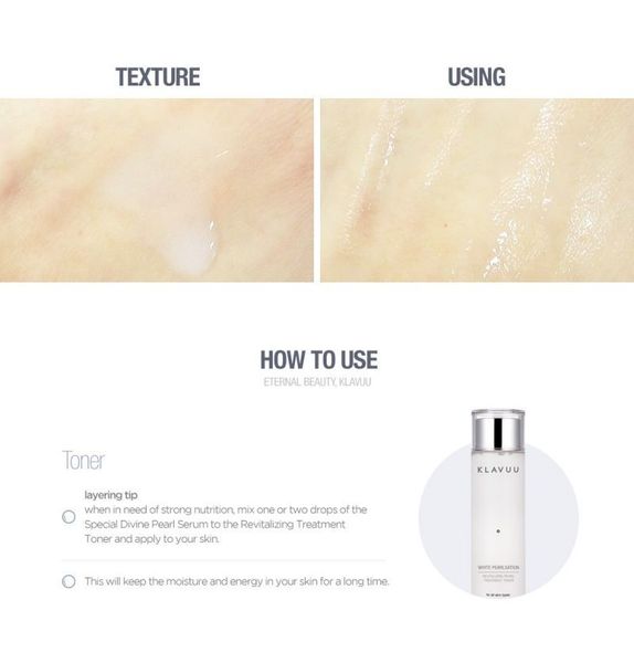  Nước Hoa Hồng KLAVUU WHITE PEARLSATION Revitalizing Pearl Treatment Toner 