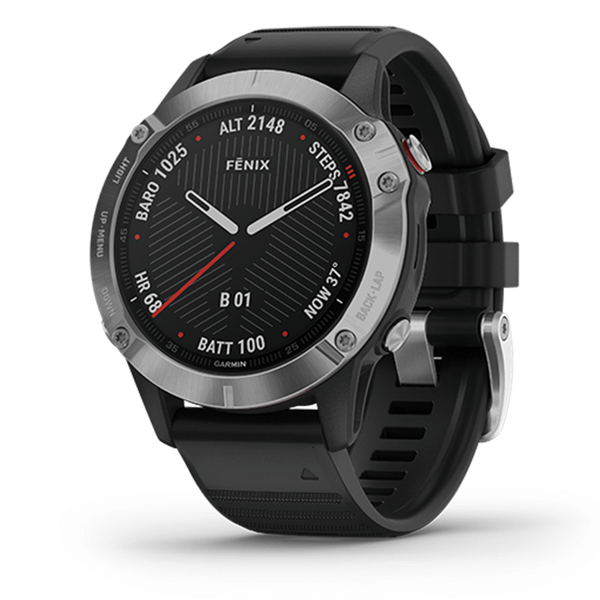  Fenix 6 Silver | Non Sapphire | Black Band chính hãng 