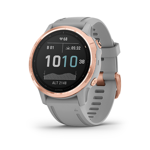  Garmin Fenix 6S - Sapphire, Carbon Gray DLC with Black Band 