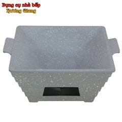 GDNB-63 Khay Nướng Đúc Hợp Kim Nhôm Phủ Vân Đá Kèm Bếp Cồn Phong Cách Hàn Quốc