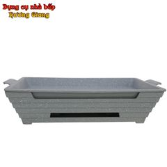 GDNB-63 Khay Nướng Đúc Hợp Kim Nhôm Phủ Vân Đá Kèm Bếp Cồn Phong Cách Hàn Quốc