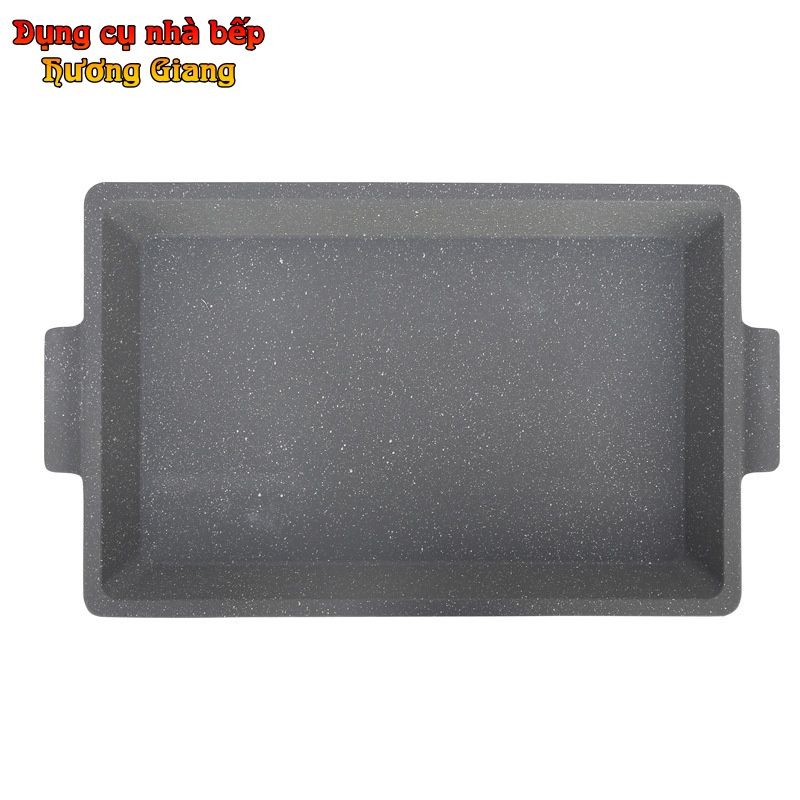 GDNB-63 Khay Nướng Đúc Hợp Kim Nhôm Phủ Vân Đá Kèm Bếp Cồn Phong Cách Hàn Quốc