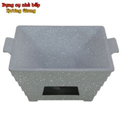 GDNB-63 Khay Nướng Đúc Hợp Kim Nhôm Phủ Vân Đá Kèm Bếp Cồn Phong Cách Hàn Quốc