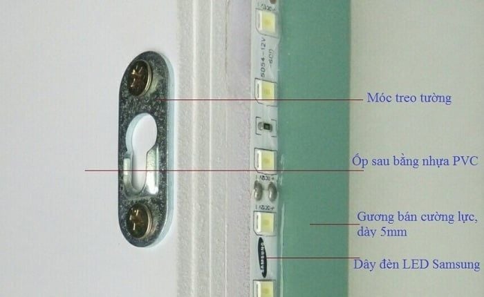 Gương soi chữ nhật 70x120cm