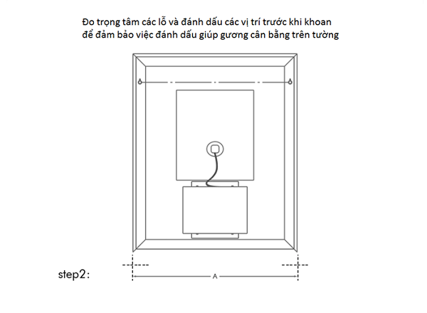 Gương soi chữ nhật 70x120cm
