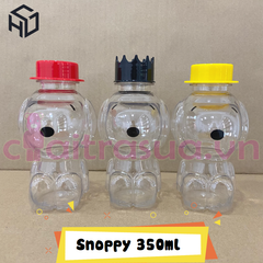 SNOPPY350 - Chai Nhựa PET Đựng Trà Sữa Hình Snoppy 350ml
