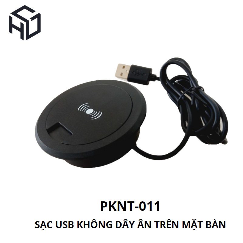 (PKNT-011) Sạc Không Dây Tích Hợp Cổng USB Type A Âm Bàn|Phụ kiện nội thất thông minh