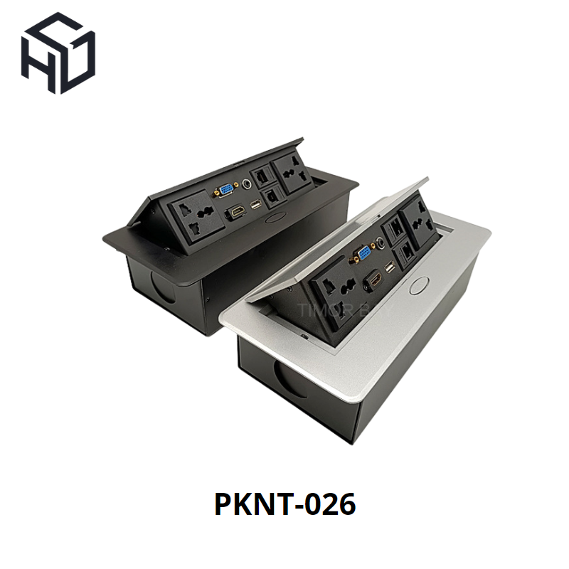 (PKNT-026) Hộp Ổ Cắm Điện Đa Năng 220V Âm Bàn | Phụ kiện nội thất thông minh