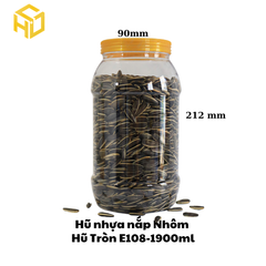Hũ Nhựa Nắp Nhôm | Hũ Tròn E108-1900ml