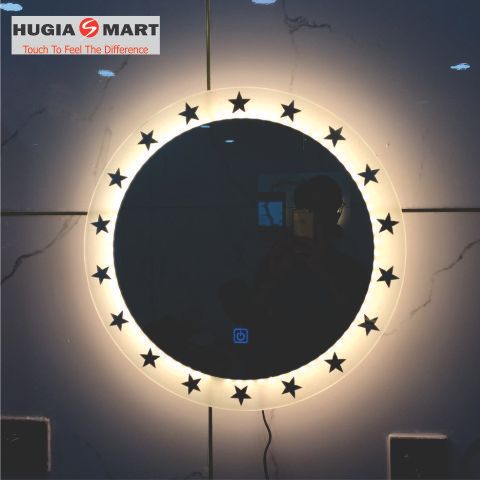 Gương Tròn Led Thiết Kế Theo Mẫu Vòng Ngôi Sao