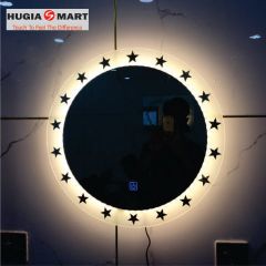 Gương Tròn Led Thiết Kế Theo Mẫu Vòng Ngôi Sao