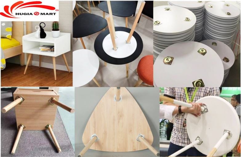 (PKNT-035) Bass Lục Giác 12 Độ Đen, Trắng, Bạc – Giải Pháp Kết Nối Chân Gỗ Nội Thất Chắc Chắn