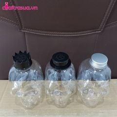 Chai Nhựa PET Đựng Trà Sữa Hình Đầu Lâu 700ml