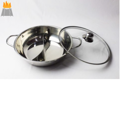 Nồi Lẩu Hotpot 2 Ngăn Hàn Quốc Size 30cm, Size 28cm - Tiện Lợi, Cao Cấp | Nồi Lẩu Inox