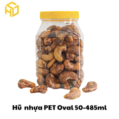 Hũ Nhựa PET Nắp Nhựa | Hũ  Nhựa PET Oval 50-485ml | Lốc 12 Hũ