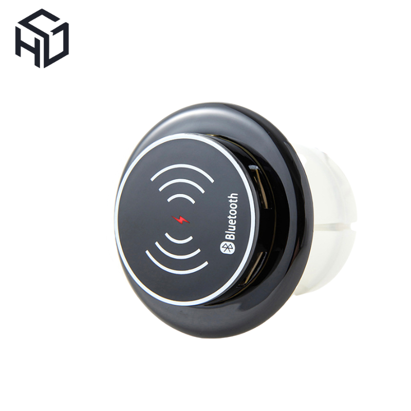 (PKNT-024) Loa Bluetooth Tích Hợp Sạc Không Dây, Sạc USB Type A, Loa Sub 2.1|Phụ kiện nội thất thông minh