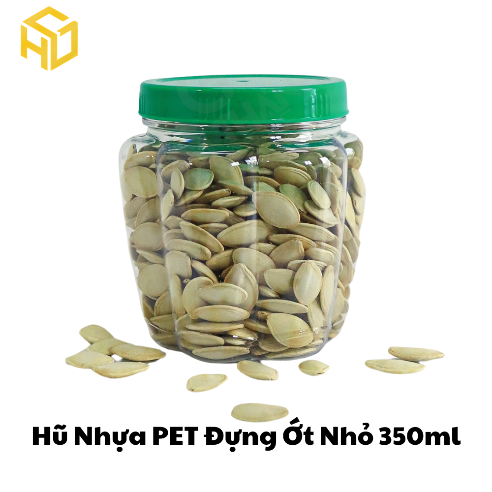 Hũ Nhựa PET Nắp Nhựa | Hũ Ớt Nhỏ 350ml | Lốc 12 Hũ