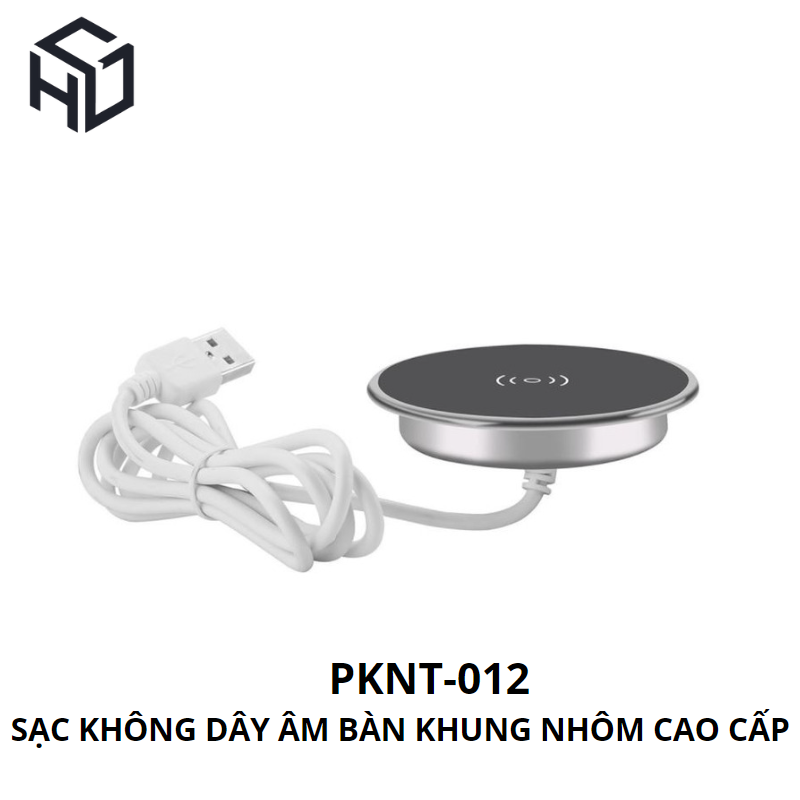 (PKNT-012) Sạc Không Dây Âm Bàn Khung Nhôm Cao Cấp |Phụ kiện nội thất thông minh