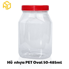 Hũ Nhựa PET Nắp Nhựa | Hũ  Nhựa PET Oval 50-485ml | Lốc 12 Hũ