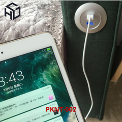 (PKNT-002) Ổ Cắm 2 USB Type A Âm Bàn Làm Việc |  phụ kiện nội thất thông minh | Ổ cắm USB gắn vào nội thất