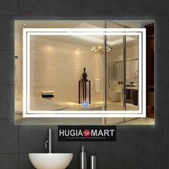Gương soi đèn Led  hình chữ nhật thiết kế theo mẫu