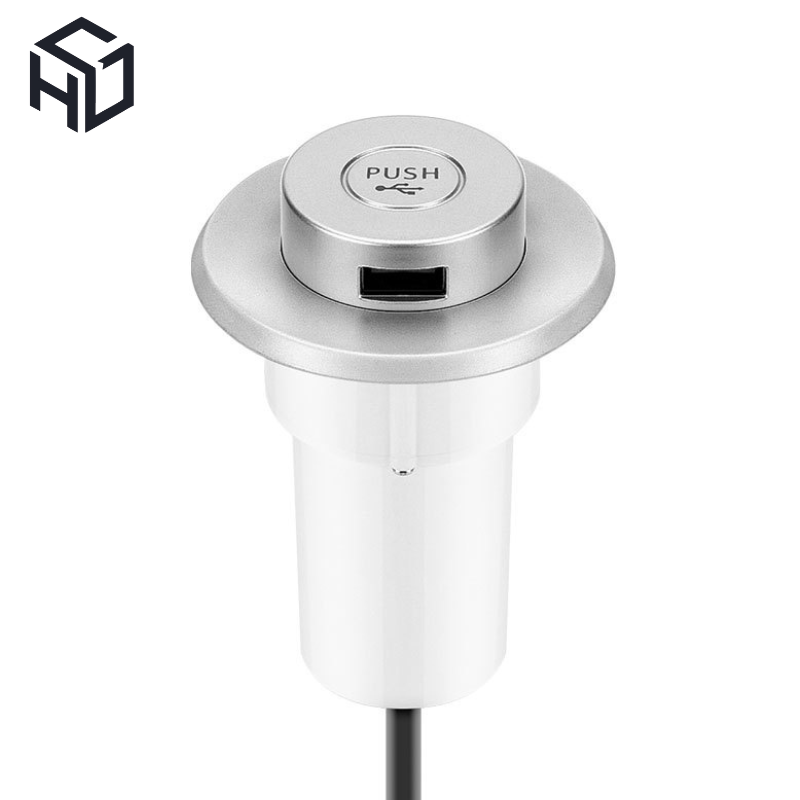 (PKNT-003) Ổ Cắm Sạc USB Type C  nhấn nhã Gắn Bàn Làm Việc | phụ kiện nội thất thông minh | Ổ cắm USB gắn vào nội thất
